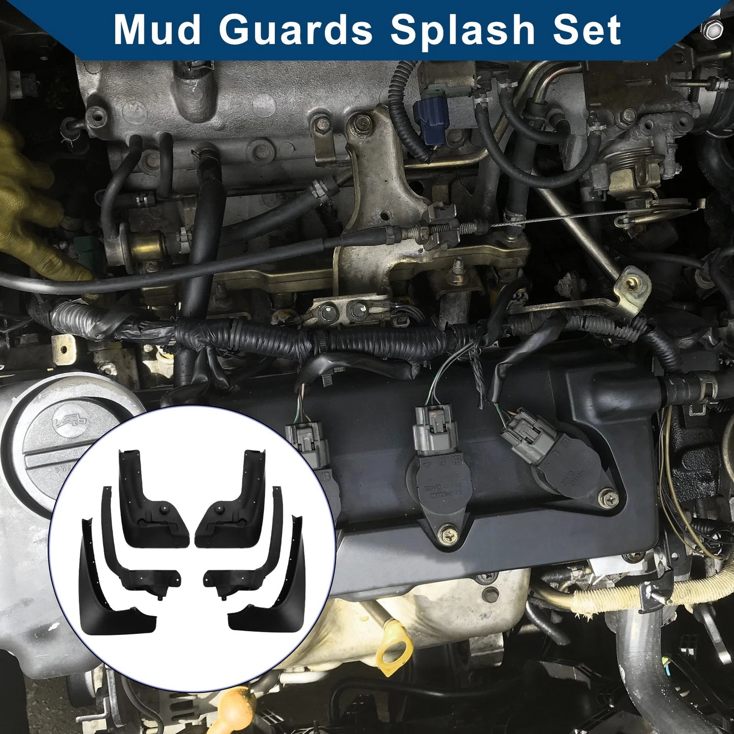 Mud Flaps Splash Guards 1 Set for BMW 5 Series GT (2012-2015)