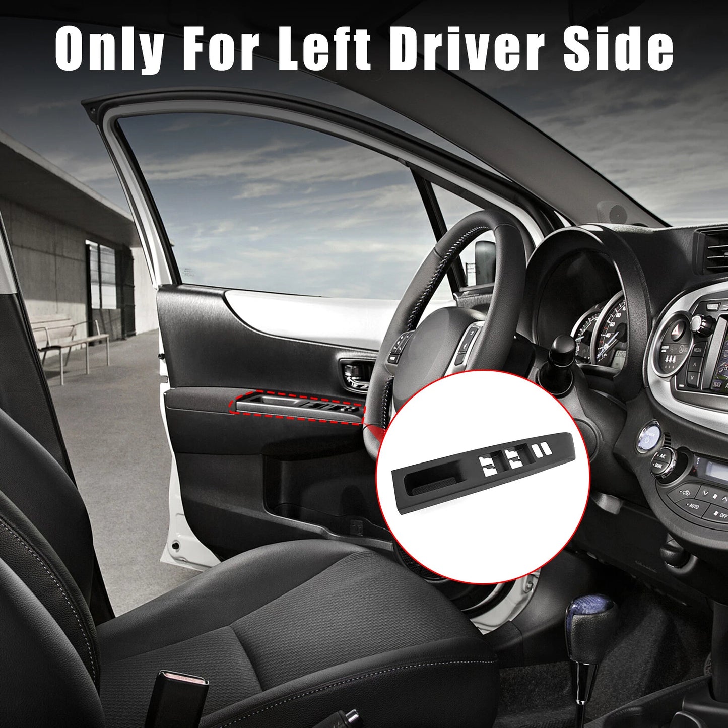 Window Switch Panel Bezel Trim for Toyota Yaris 2012-2014