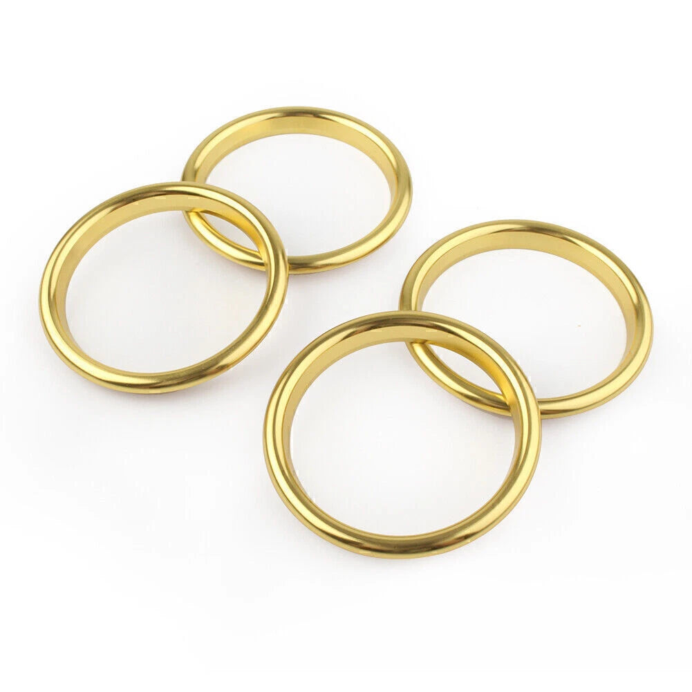 4 x Car Air Vent Outlet Ring Covers for Audi A3 8V (2012-2019) Stainless Steel Gold