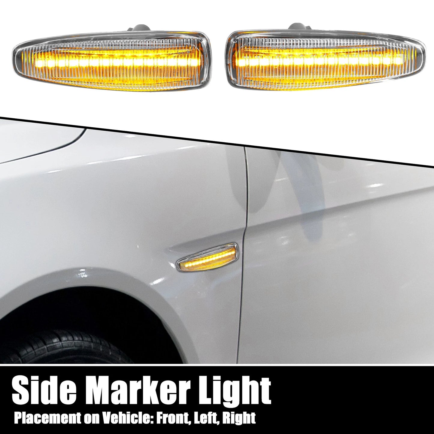 LED Side Marker Lights for Mitsubishi Lancer VIII (2003-2007)