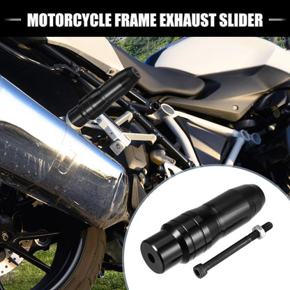 Black Motorcycle Frame Exhaust Slider Protectors for BMW R1250 (2019-2023)