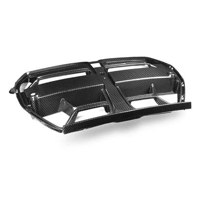 Real Carbon Fiber Front Bumper Grill Mask Air Vent fit For BMW G80 G82 M3 M4