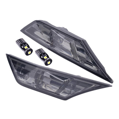 Smoked Lens Fender Side Marker Light  T10 LED Bulbs for Honda Civic (2006-2011)