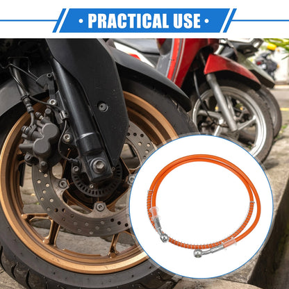 Hydraulic Brake Hose Line Pipeline Orange 120cm 10mm for Motorcycle