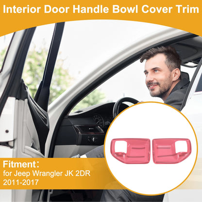 Interior Door Handle Bowl Cover Trim for Jeep Wrangler JK (2011-2017)