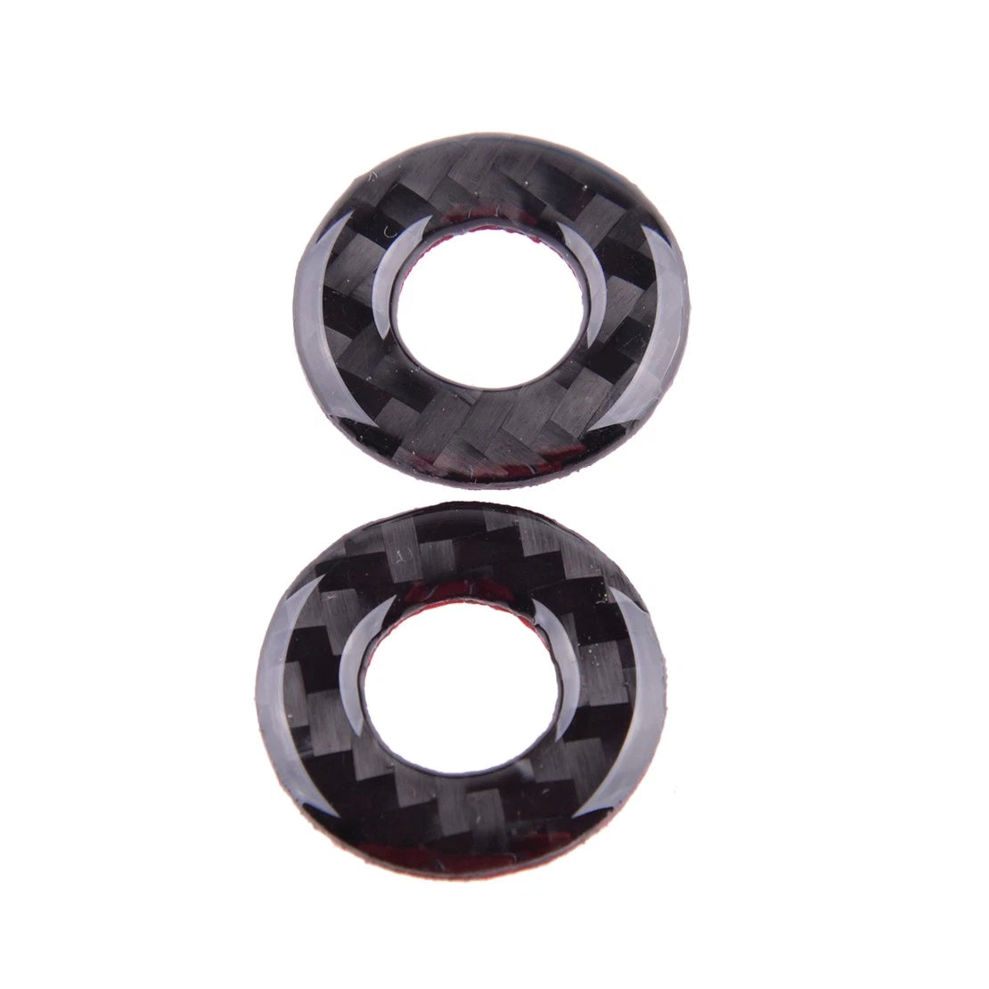 2 x Carbon Fiber Interior Door Lock Covers for Dodge Challenger (2008-2014)