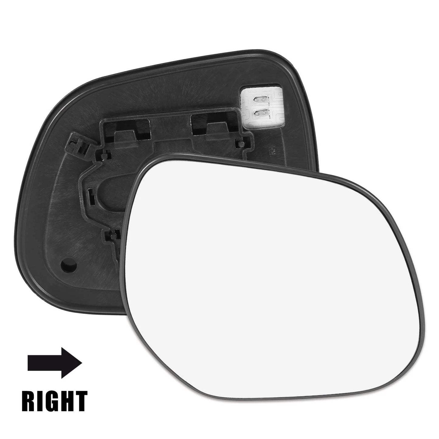 Right Side Heated Mirror Glass w/ Backing Plate for Mitsubishi Outlander (2003-2023)