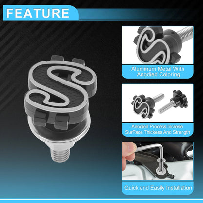 M6 License Plate Screws Cover 3.38 cm 4 pcs for Universal Motorcycle