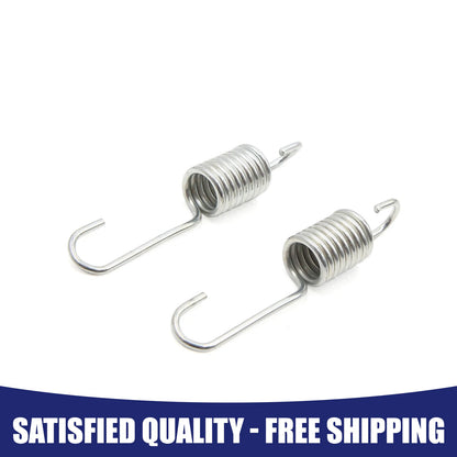 2 x 8cm Silver Tone Motorcycle Brake Pedal Return Springs for CG125