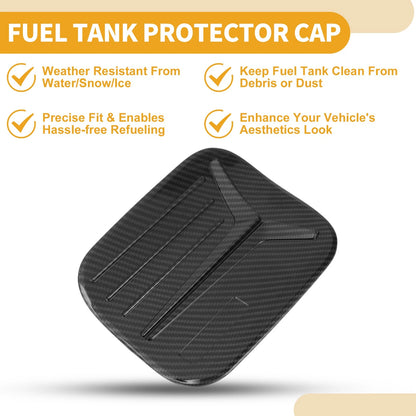 Fuel Tank Door Cap for Toyota Prius (2019-2023) Carbon Fiber Black