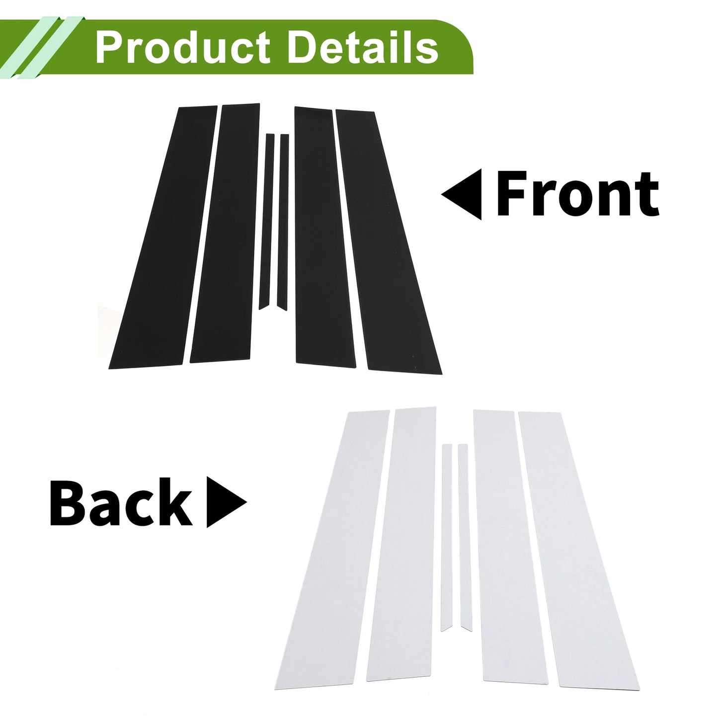 6 x Pillar Window Trim for Chevy Equinox (2010 - 2017)