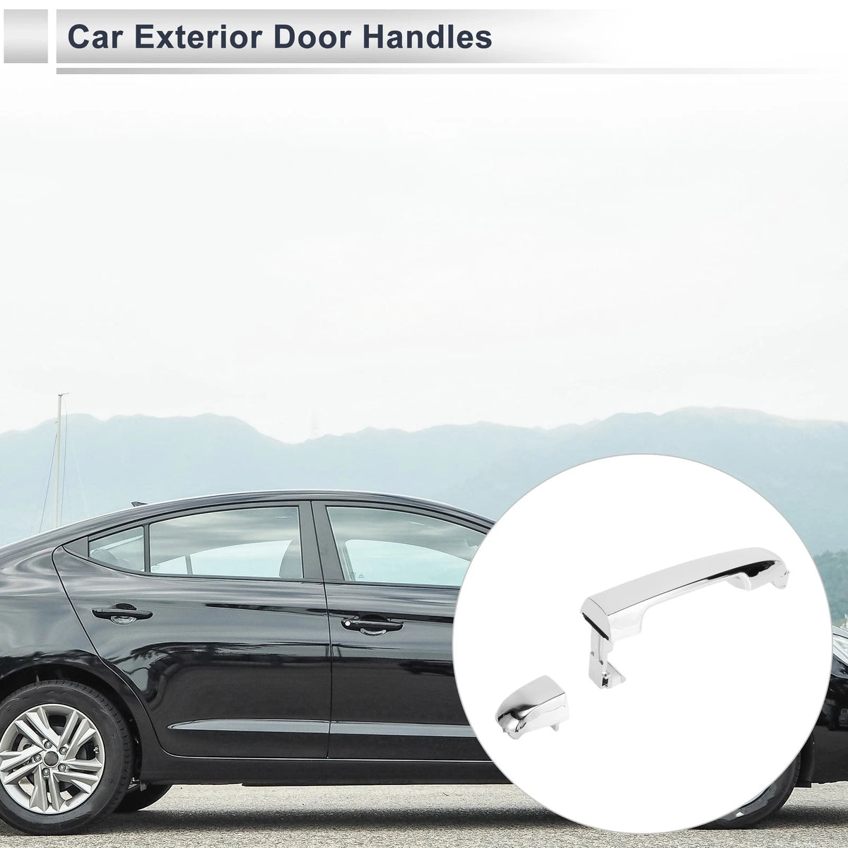 Front Left & Right Car Exterior Door Handles for Hyundai Elantra (2007-2012)