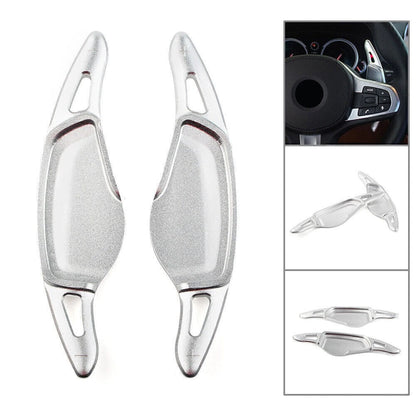 Silver Steering Wheel Paddle Shifter Extension for BMW 5 7 Series X3 X4 X5