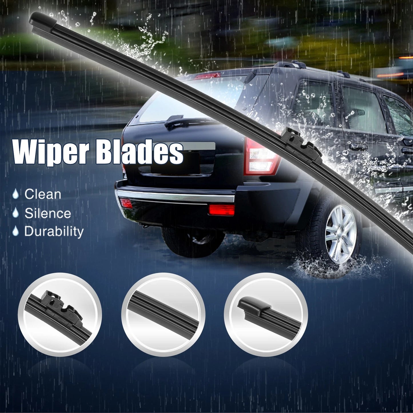 1 Pc 380mm 15" Rear Windshield Wiper Blades for BMW Rubber Black