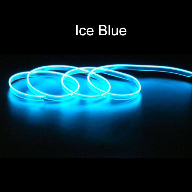 2 x LED Neon Light Glow EL Wire Strip Tube for Home Car Decor