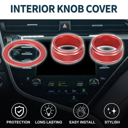 Engine Start Stop Switch Knob Cover 3 x for Toyota Camry (2021–2023)