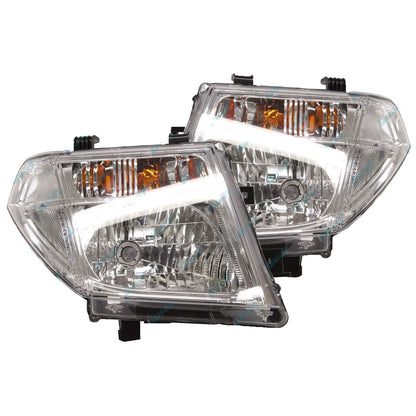 LH+RH Genuine Headlights Pair for Nissan Navara D40T Thai VIN#='M' 2008-2014 L+R
