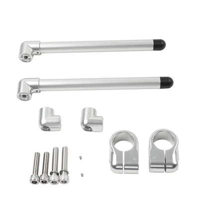 35MM 7/8" Clip-On Handlebar for Universal Cafe Racer - Silver