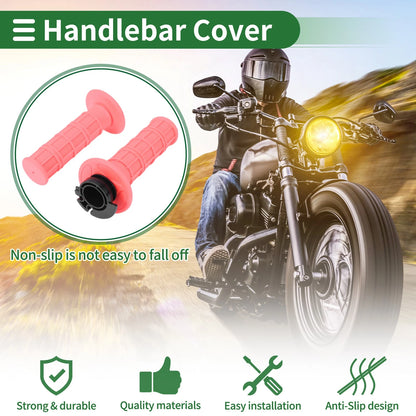 7/8" 22mm Hand Grips Cover Kit for Motorcycle Pink