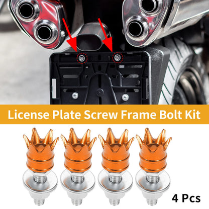 License Plate Screws Cover / M6 40mm 4Pcs for Universal Motorcycle