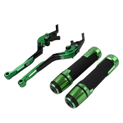 CNC Brake Clutch Levers & Handlebar Grips Set for Kawasaki Ninja 650R Z650 (2017-2023)
