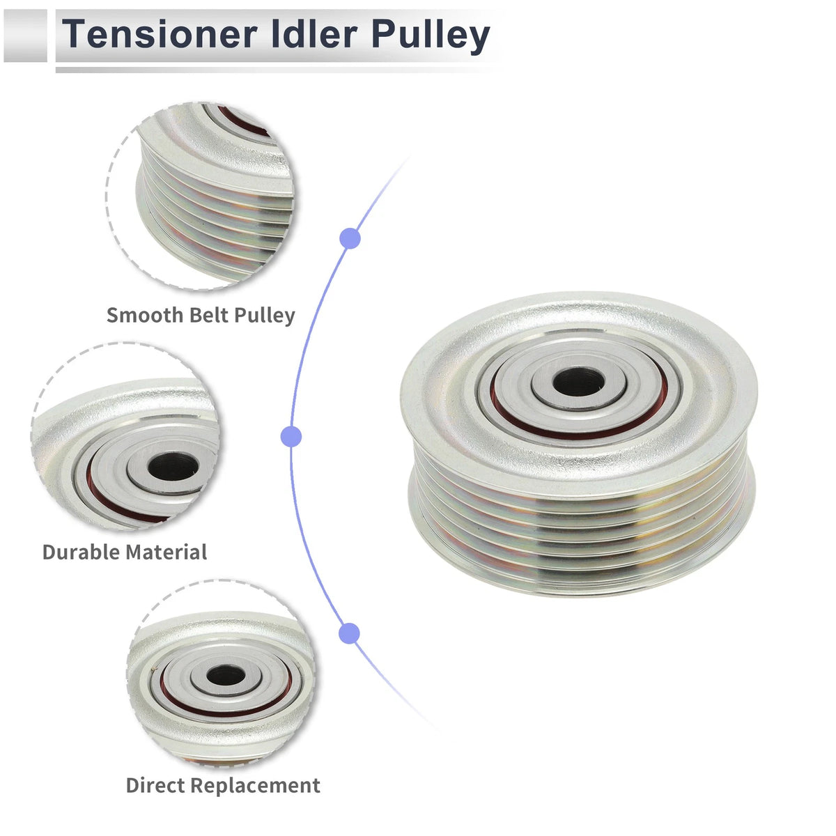 Drive Belt Idler Pulley for Toyota Yaris (2005-2010) 1 Pc