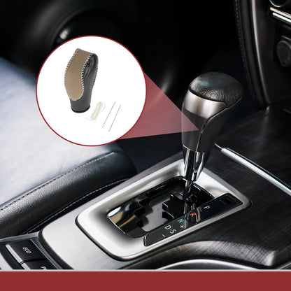 Gear Shift Knob Cover for Ford Fusion (2013-2016) Black Beige