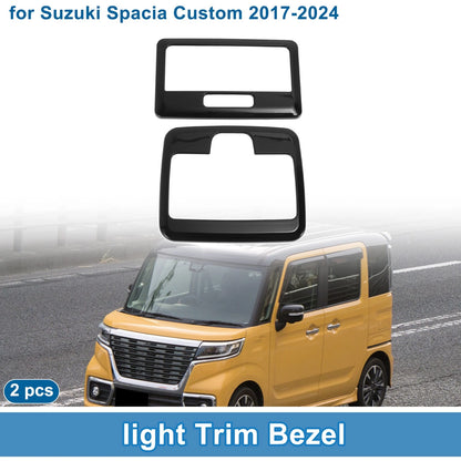 Front Row Light Trim Bezel for Suzuki Spacia Custom (2017-2024) Black