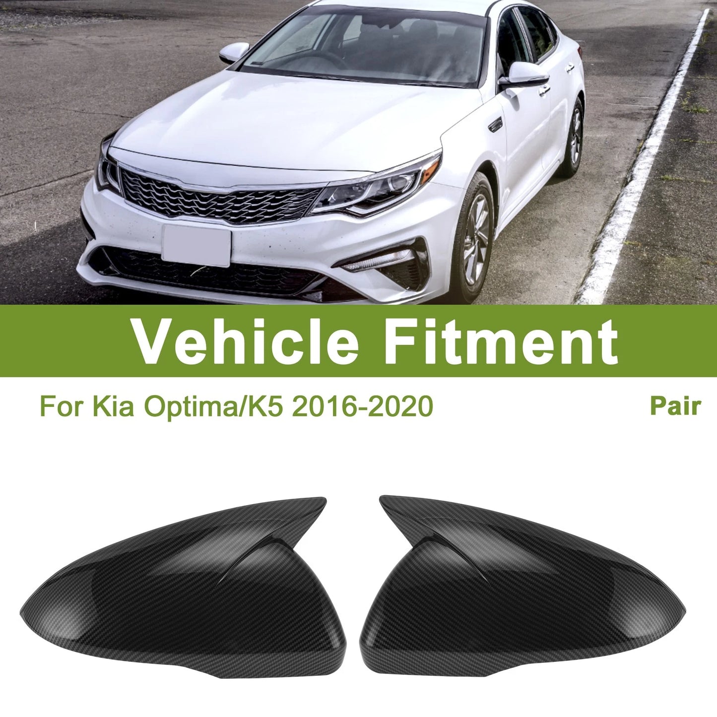 Left Right Side Mirror Cover Caps for Kia Optima/K5 (2021-2023)