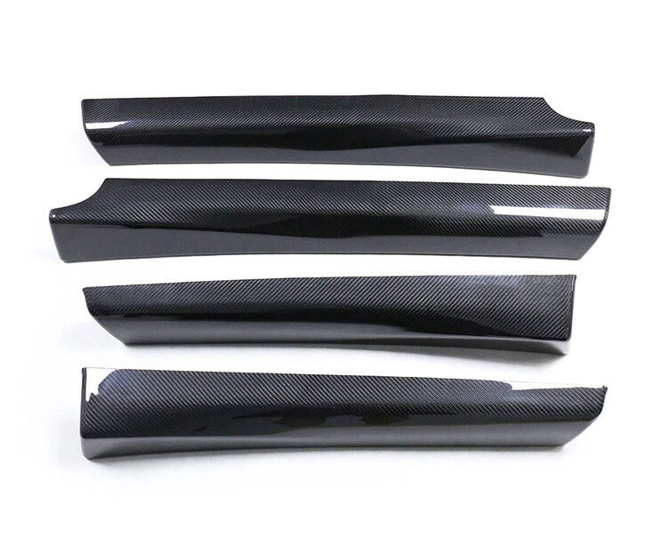 Real Dry Carbon Fiber Interior Door Panel Cover Trim for Tesla Model 3 2017-2020