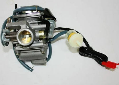 Electric Auto Choke 24mm Carburetor for GY6 125 150cc ATV Quad Bike
