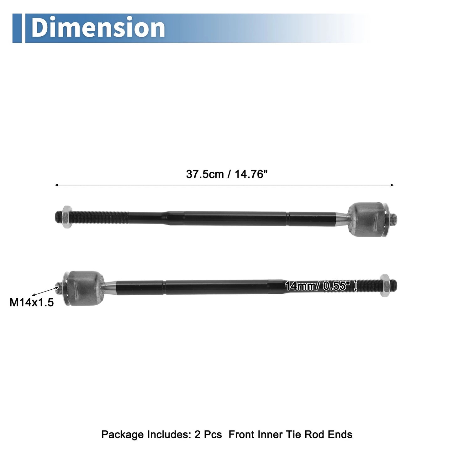 Front Inner Tie Rod End Links for Chrysler Town & Country (2011-2016)