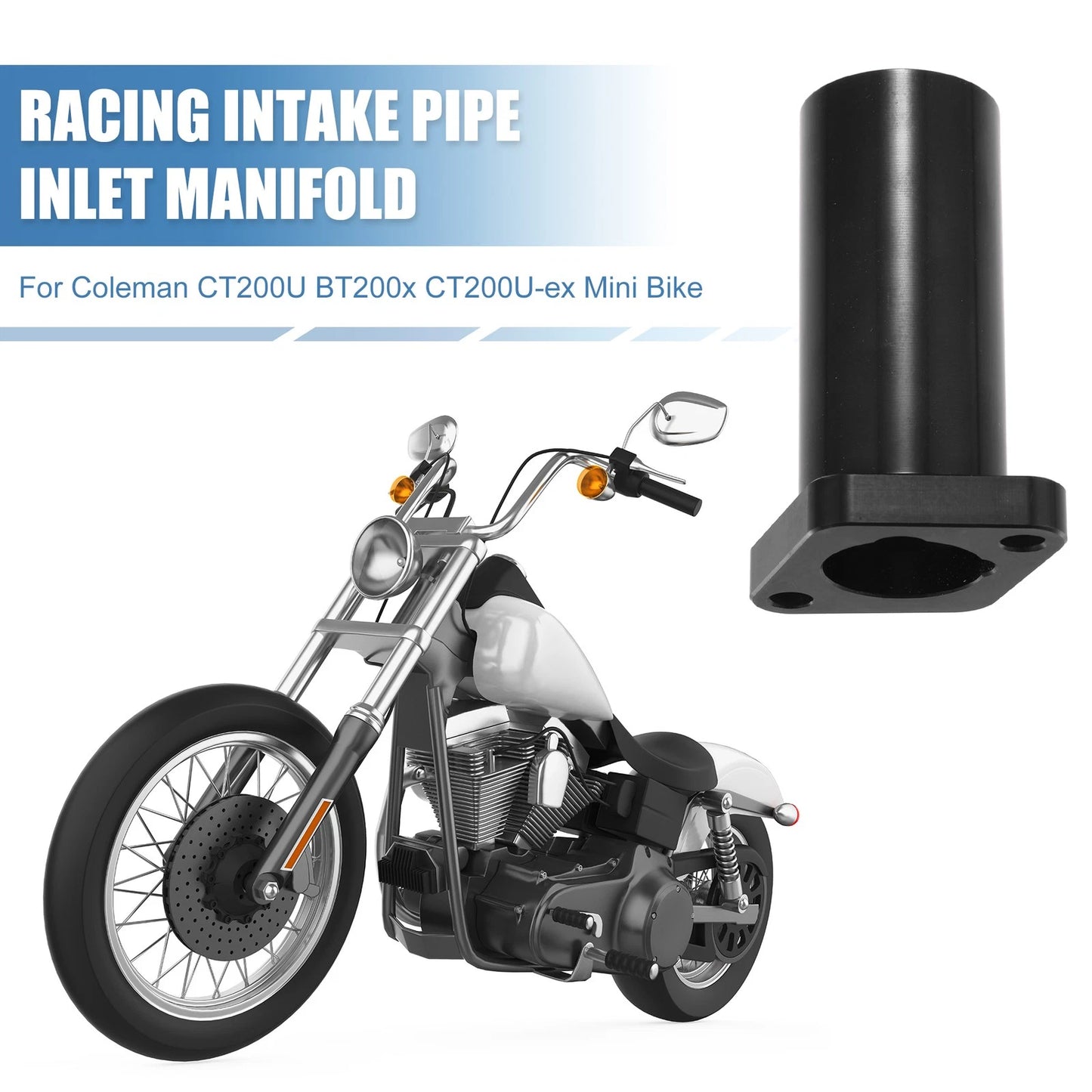Universal Racing Intake Pipe for Mini Bike Go Kart - Black