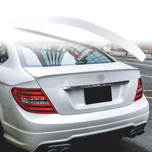 149 Polar White Rear ABS Boot Spoiler for Mercedes Benz W204 C204 (2007-2014)