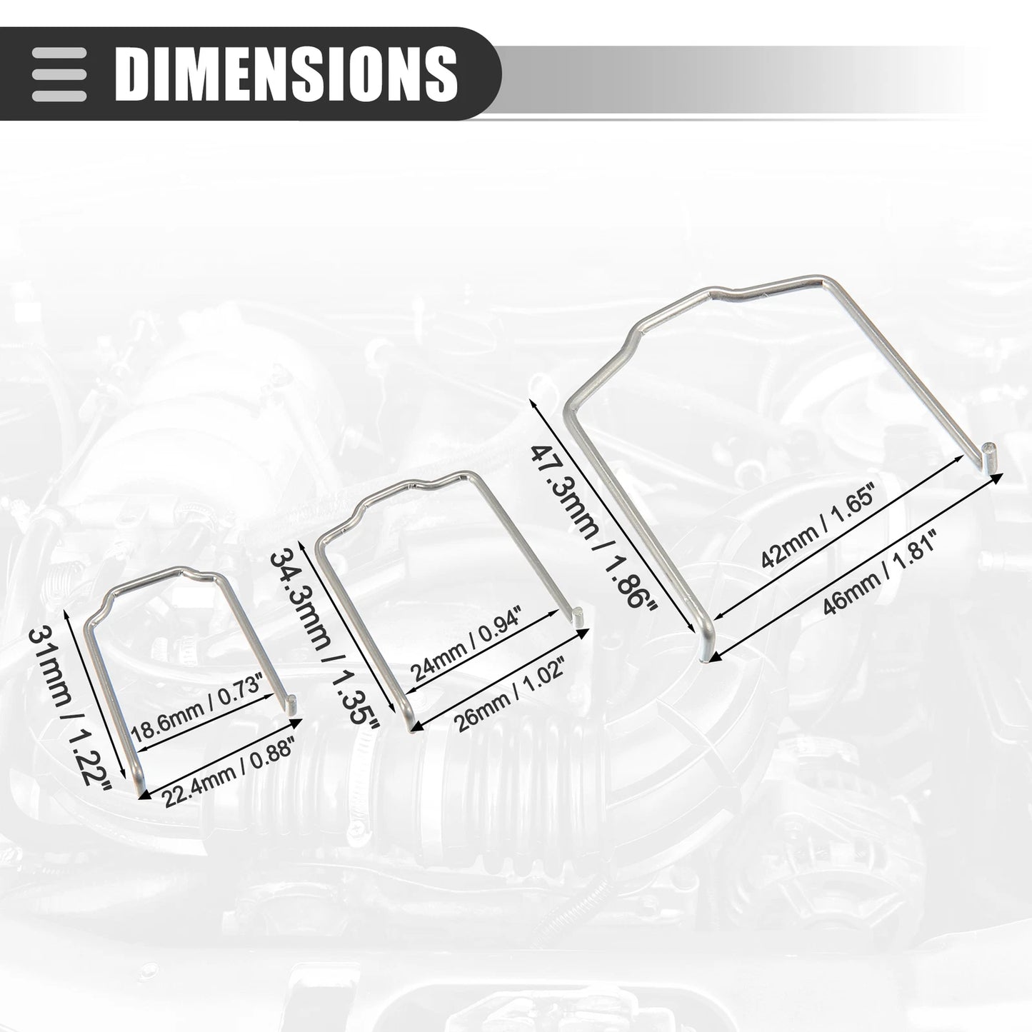 Radiator Hose Clip for BMW E39 E38 E60 E90 Metal Silver Tone 1 Set (1995-2012)