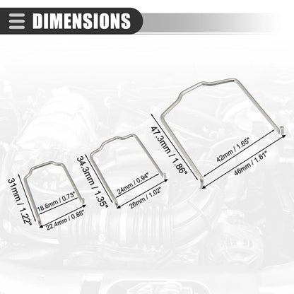 Radiator Hose Clip for BMW E39 E38 E60 E90 Metal Silver Tone 1 Set (1995-2012)