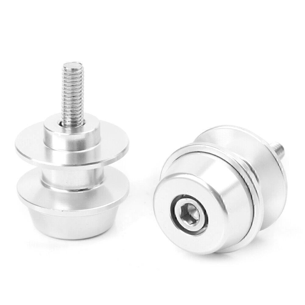 6mm Swingarm Spools for Suzuki GSXR600 GSXR750 (1992-2019) Silver