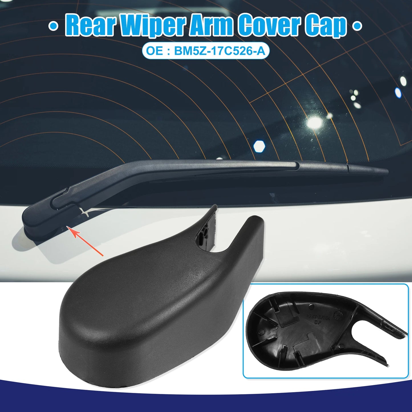 Rear Windshield Wiper Arm Nut Cover for Ford Focus (2012-2018)