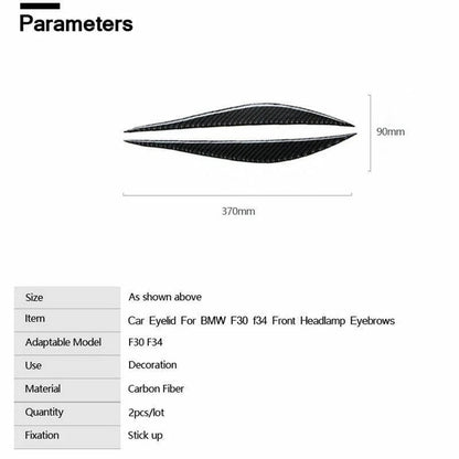 Headlight Eyebrow Trim Decor Soft Parts For 3 F36 F30 320i 325i (2013–2017)