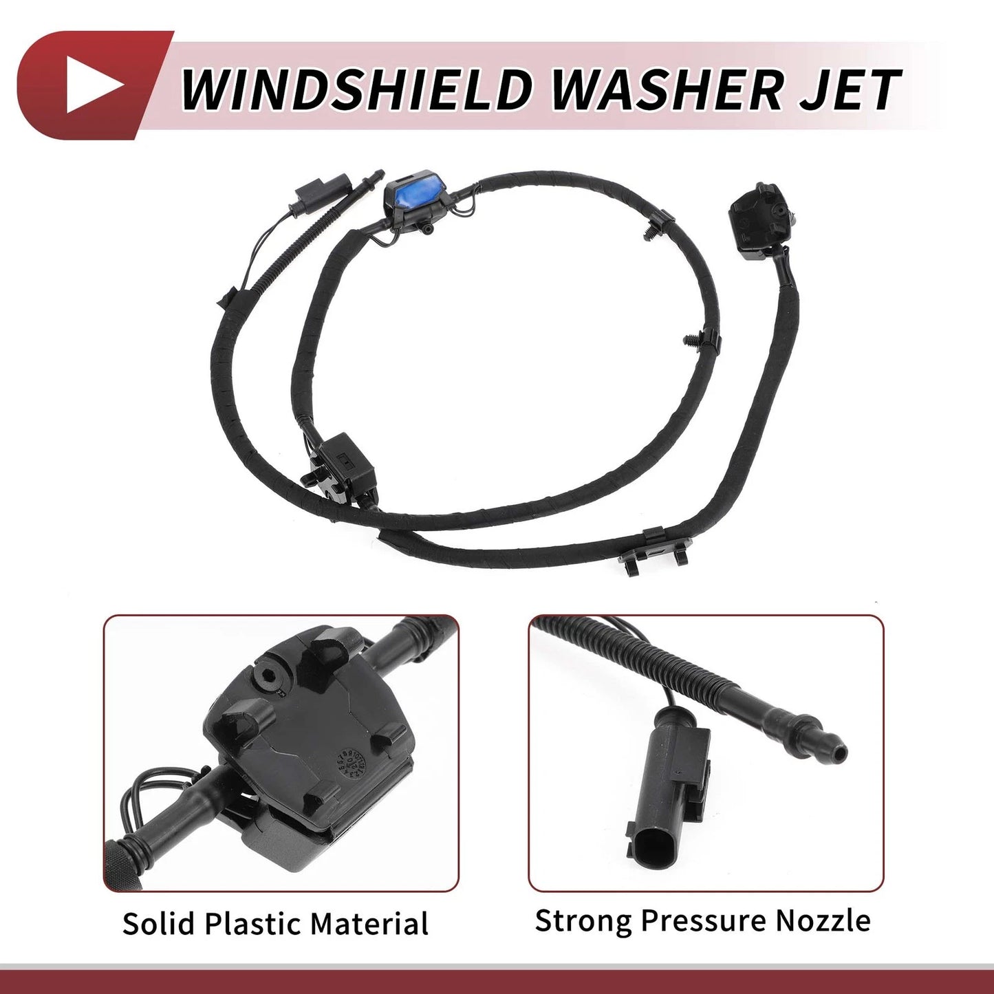 Front Windshield Washer Nozzle for BMW X5 (2007-2013) 1 x Black