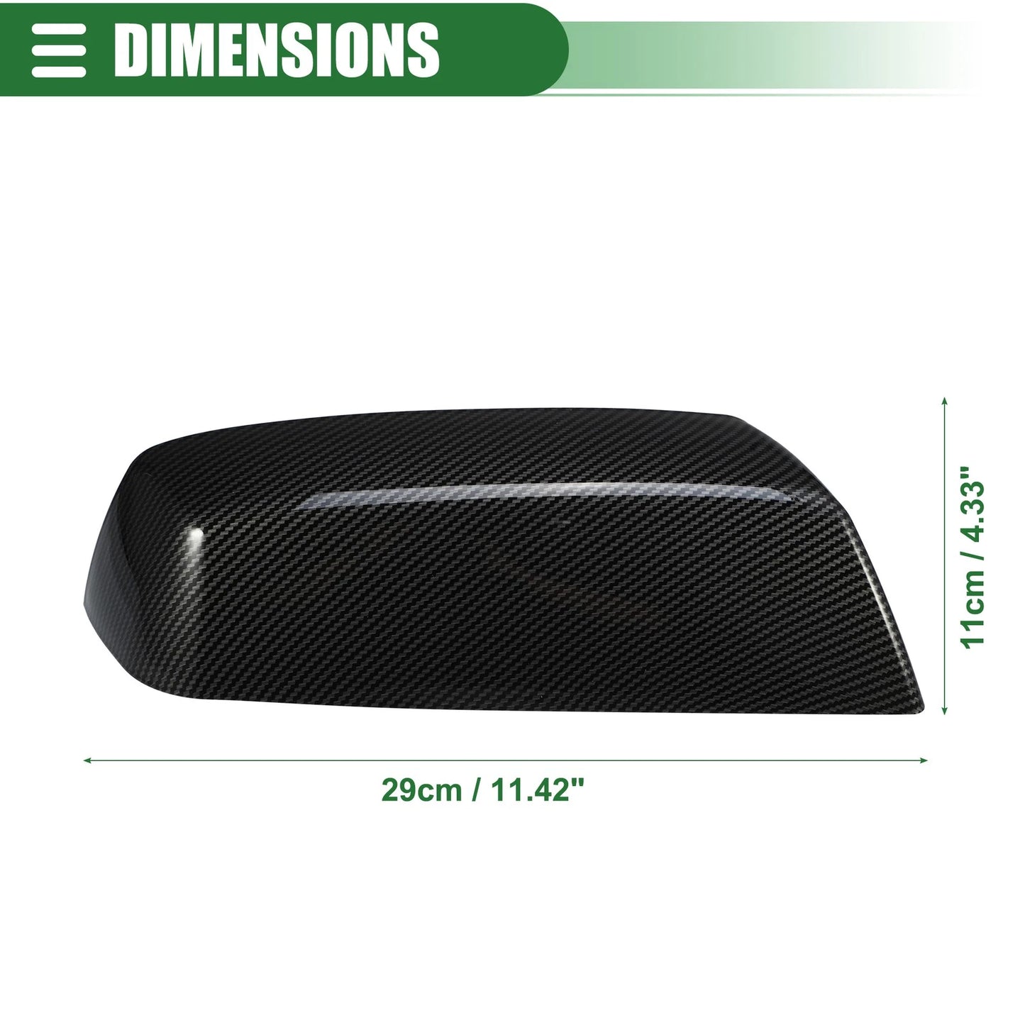 Pair Left Right Rearview Mirror Cap for Chevrolet Silverado 1500 (14 - 19)
