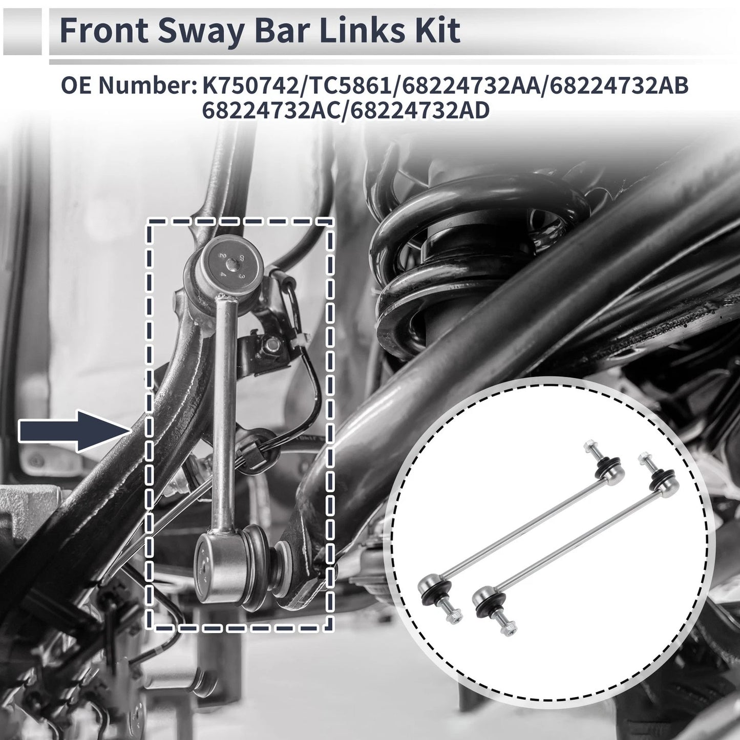 Front Stabilizer Bar Links  for JEEP CHEROKEE (2014-2023)
