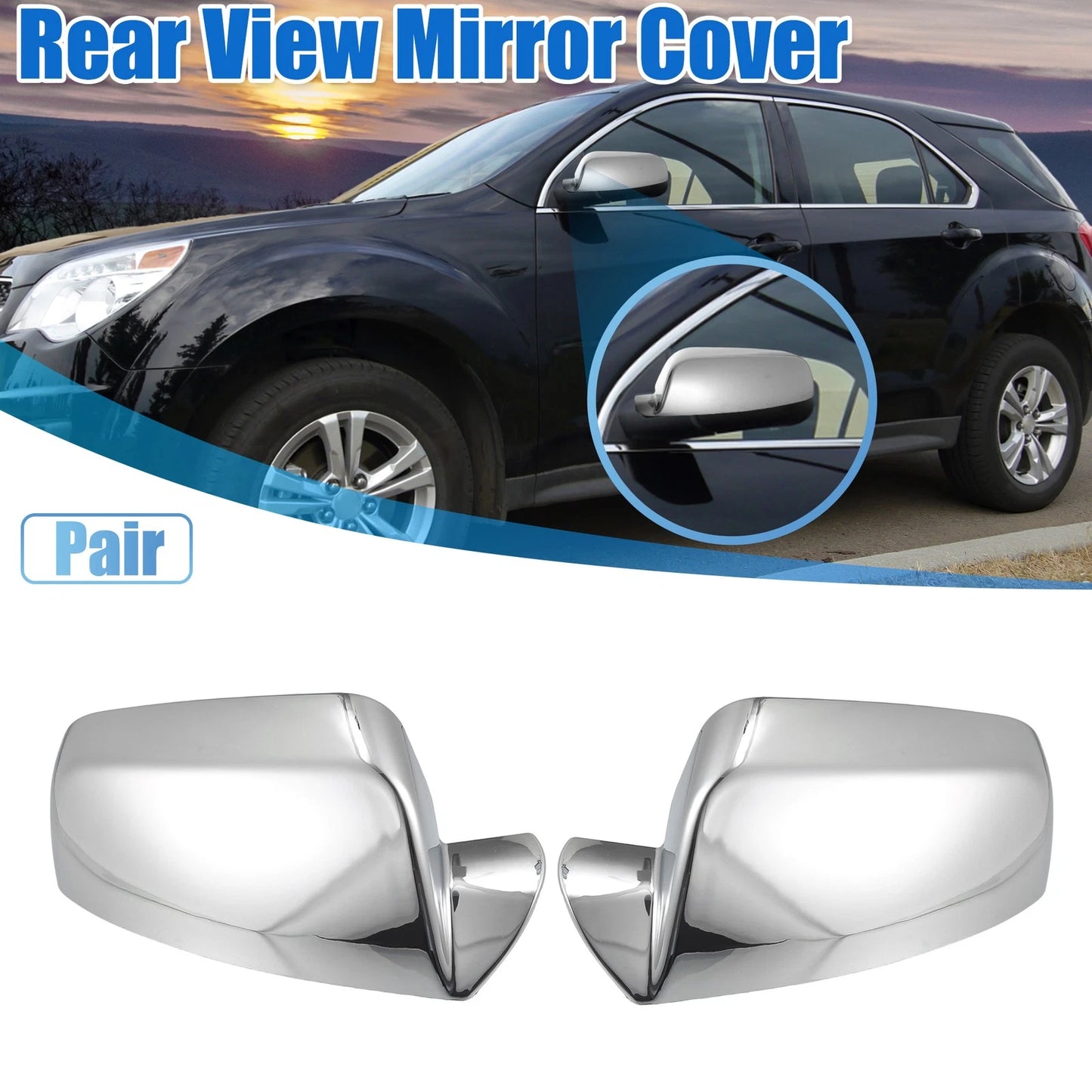 1 x Exterior Chrome Top Half Mirror Cover for GMC Terrain (2010-2017)