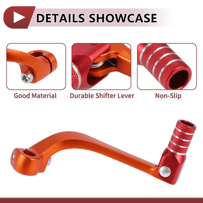Folding Motorcycle Gear Shifter Lever for Honda CRF110F (2013-2018) Orange Red