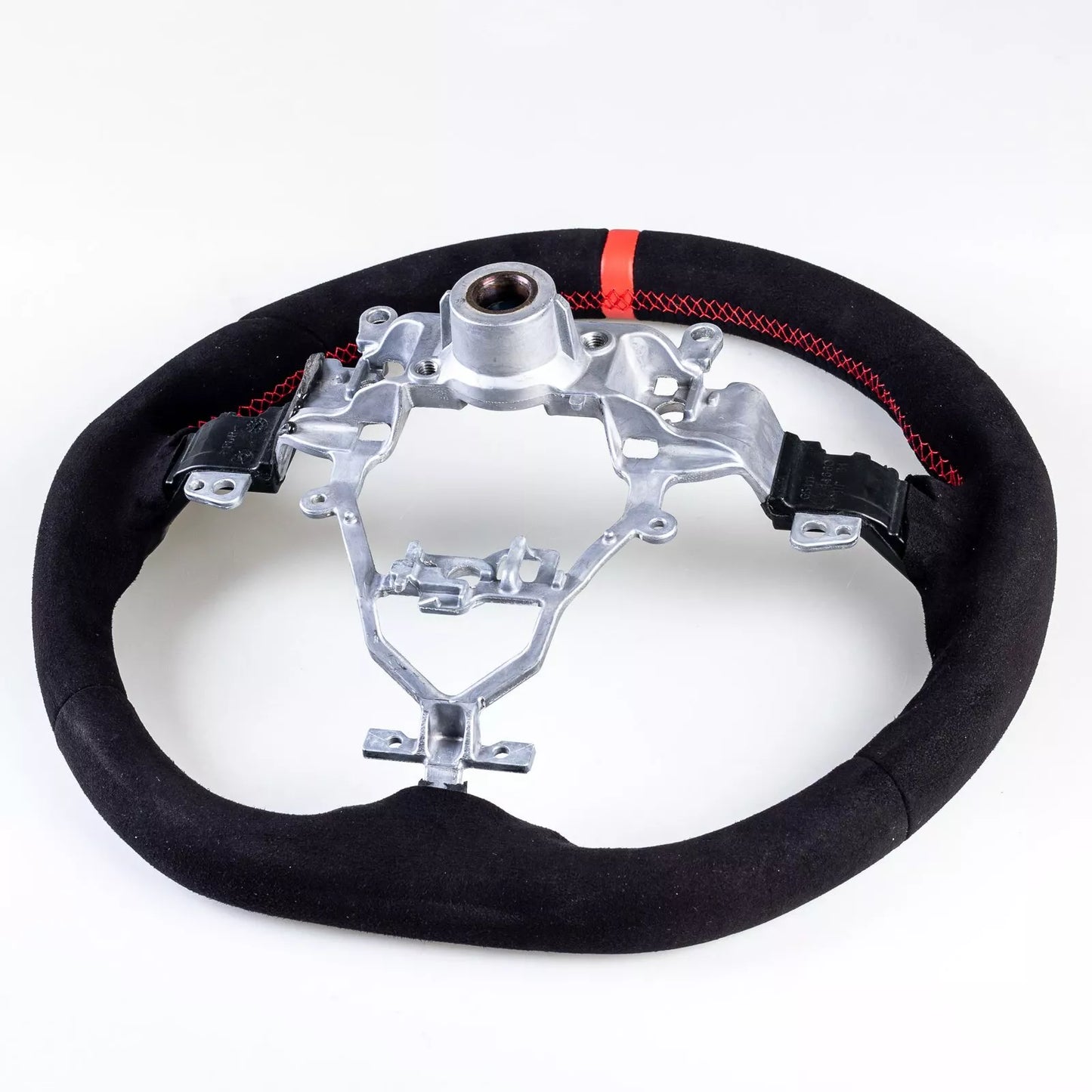 Suede Sport Steering Wheel Red for Suzuki Swift (2018-2021)