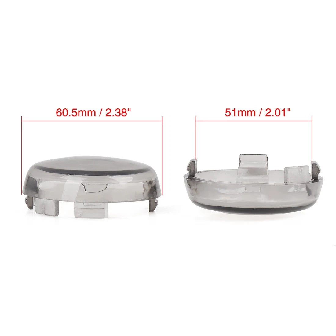 2 x Motorcycle Turn Signal Light Indicator Lens Cover Smoked Color for Harley