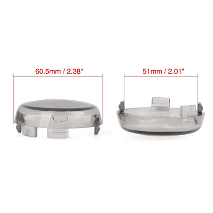 2 x Motorcycle Turn Signal Light Indicator Lens Cover Smoked Color for Harley