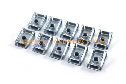 5 x M5 Zinc Plated Fireplace Spring Clips U Nut Panel