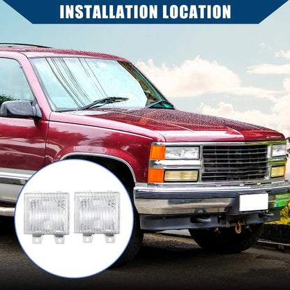 Pair Car Lens Park Signal Lights Cover for Chevrolet Blazer (1987 - 1988)
