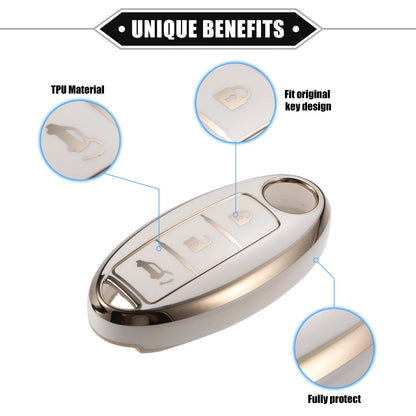 Keyless Key Fob Shell Cover Case for Nissan Altima Rogue (2013-2023)